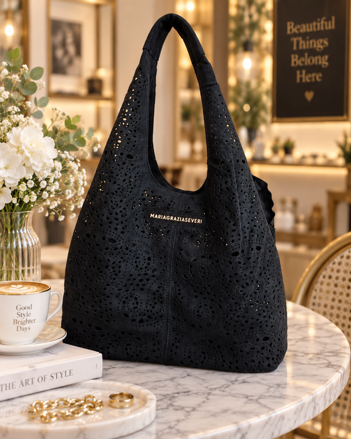 Bolso de Hombro Calado "Elegancia Nocturna" | Majestic Fashion