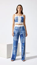 Conjunto Denim Print