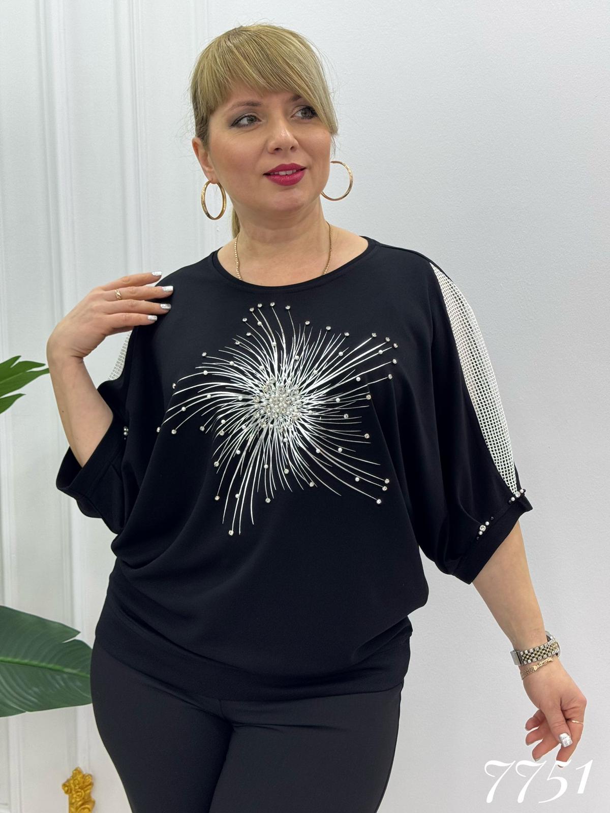Blusa elegante con diseño brillante