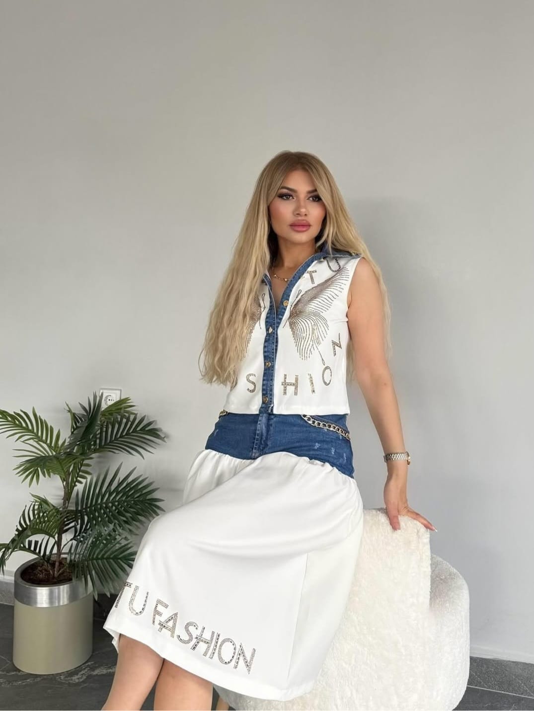 Conjunto Denim de Falda y Top para Mujer | Casual Chic