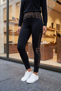 Legging Push Up Negro con Detalles Brillantes