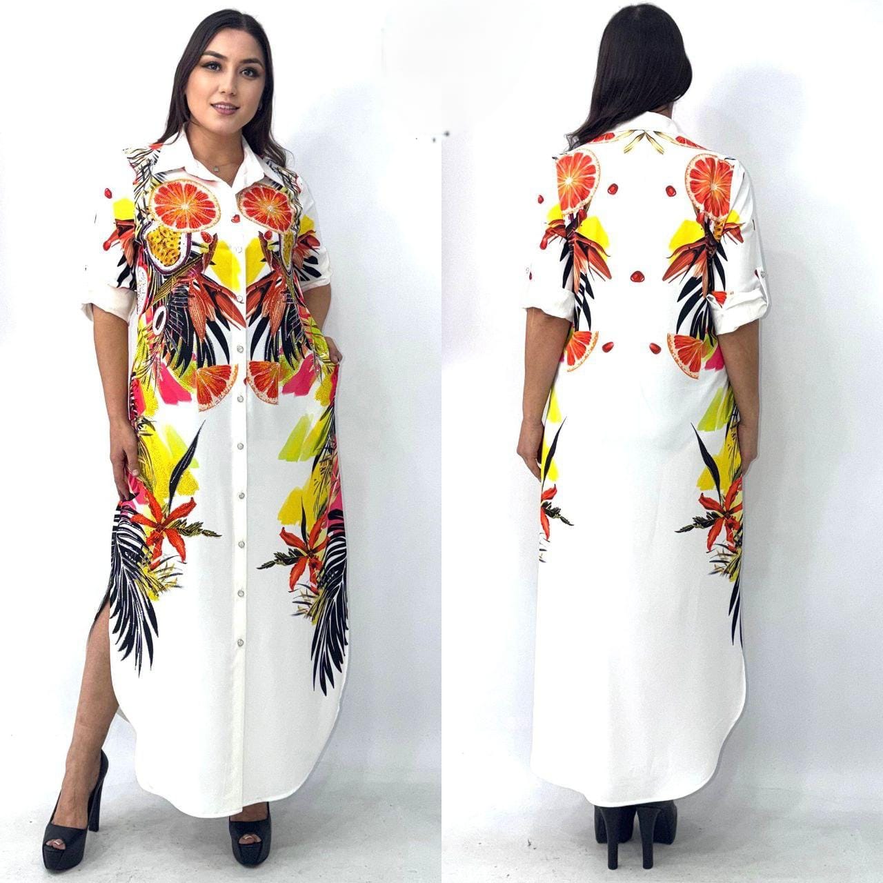 Vestido Camisero Tropical