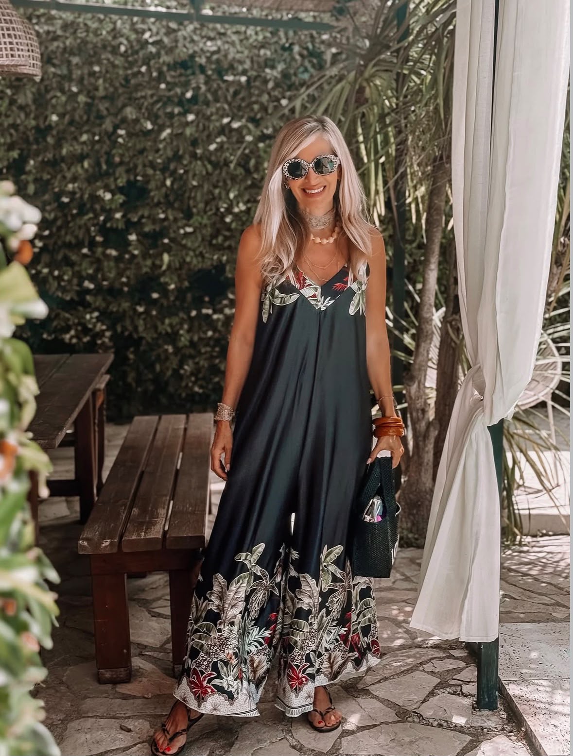 Mono Largo Estampado Tropical – Elegancia y Frescura para el Verano