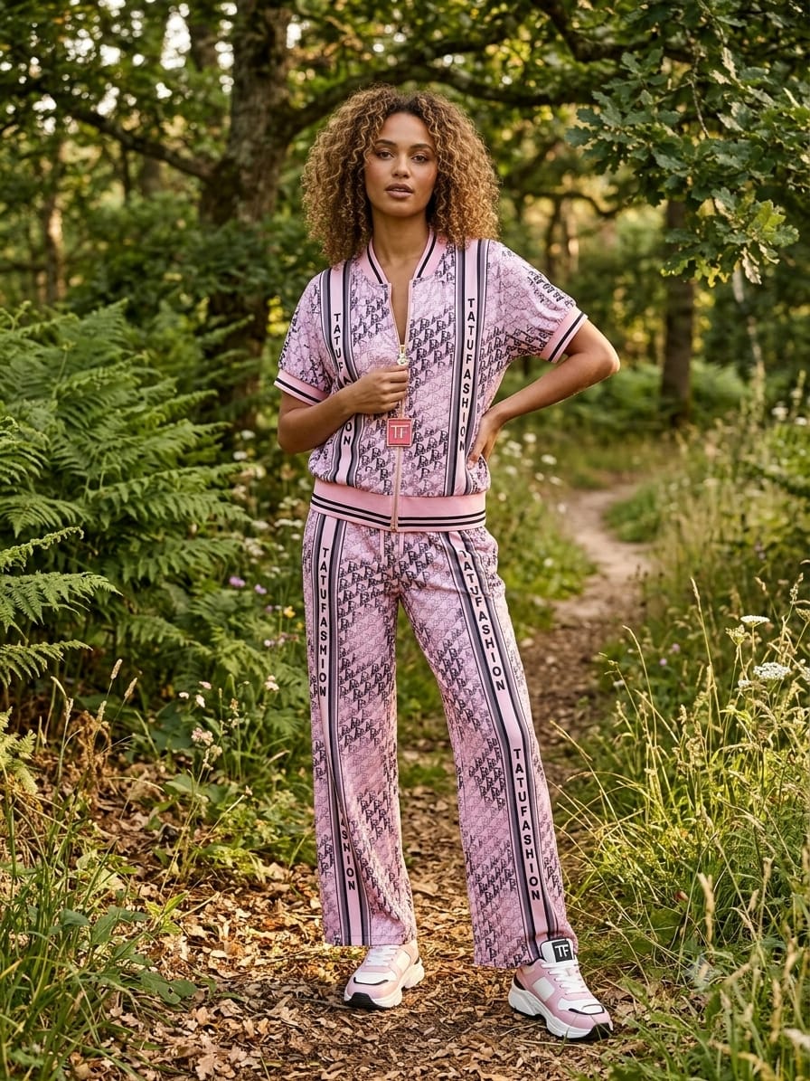 Conjunto Deportivo Rosa de Dos Piezas – Estilo Urbano y Elegante
