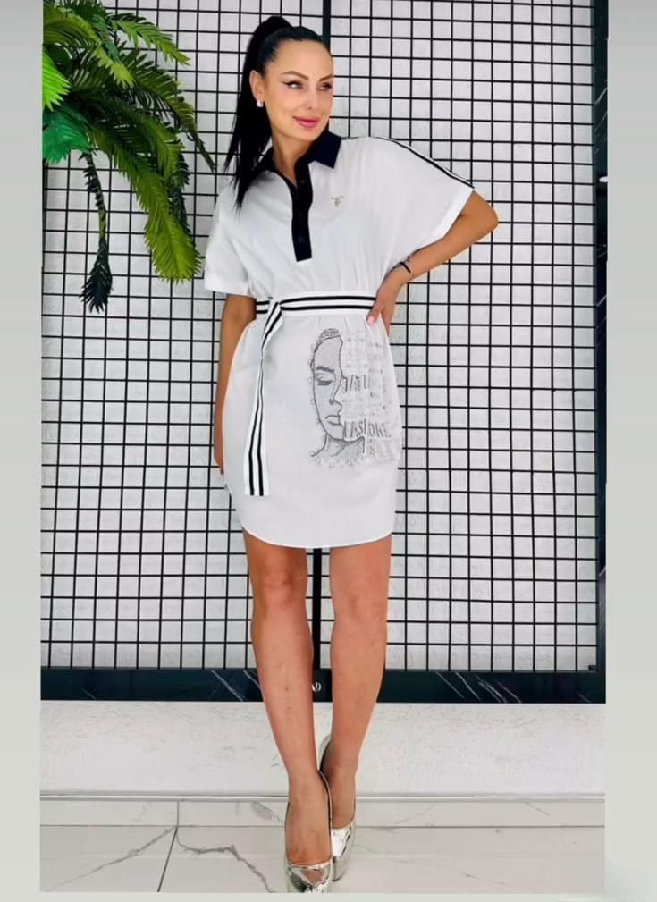 Vestido Camisero Blanco – Elegancia Casual y Estilo Moderno