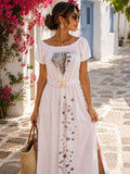 Vestido Largo Rosa Paris Fashion
