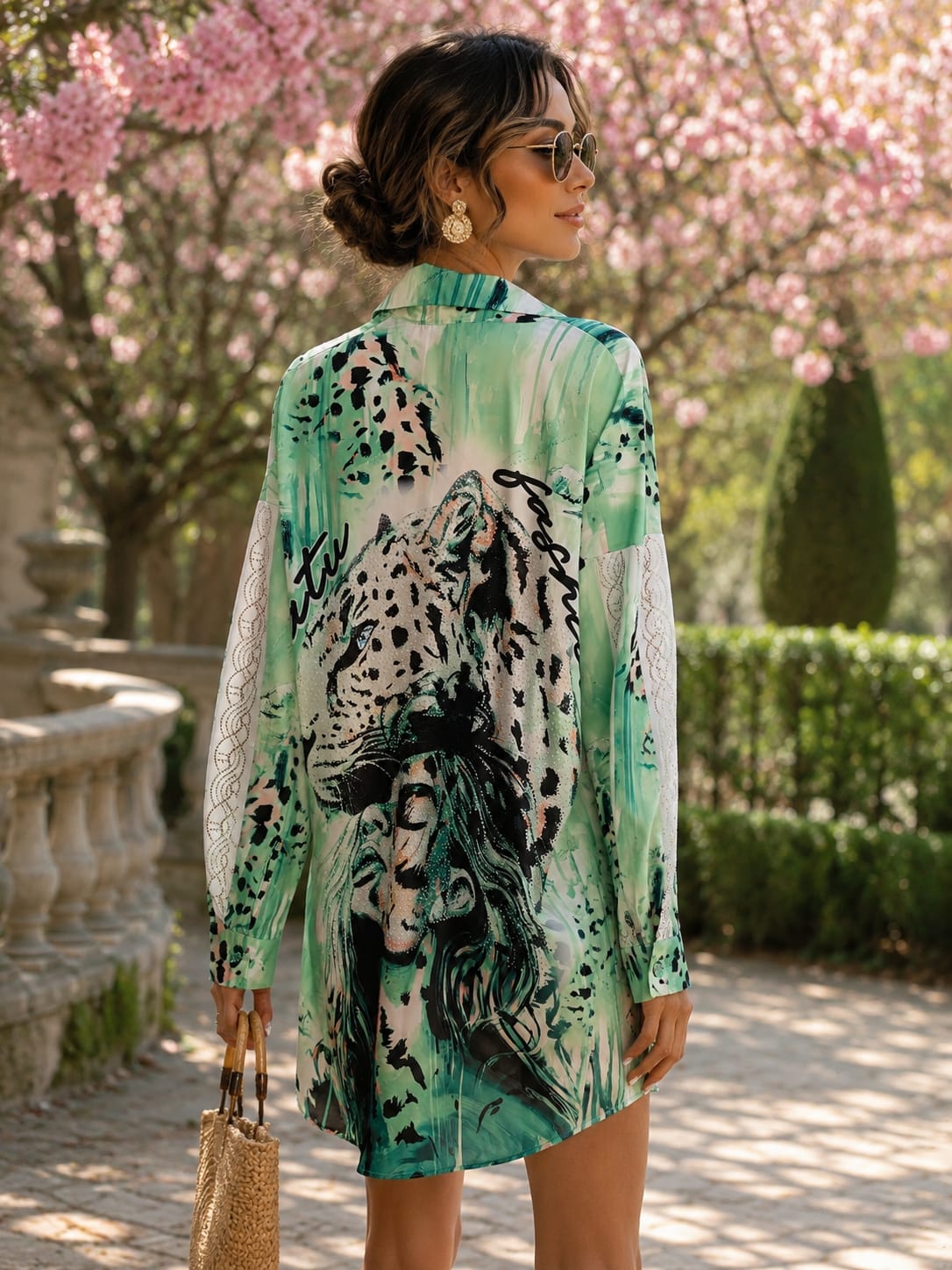 Vestido Camisero Estampado Animal Chic