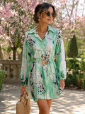 Vestido Camisero Estampado Animal Chic