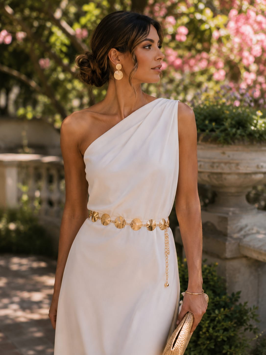 Cinturón Dorado de Discos – Elegancia y Estilo para Mujer