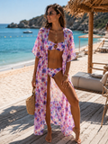 Conjunto Bikini Floral + Bata de Playa – Elegancia y Estilo Veraniego