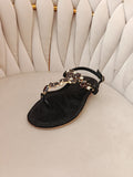 Sandalia joya negra – Elegancia y brillo para tus ocasiones especiales